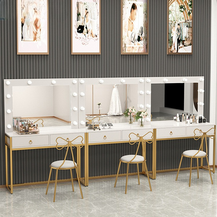 Beauty Makeup Bridal - Schminktisch mit leichtem Spiegel, integrierter Schulungsschule,