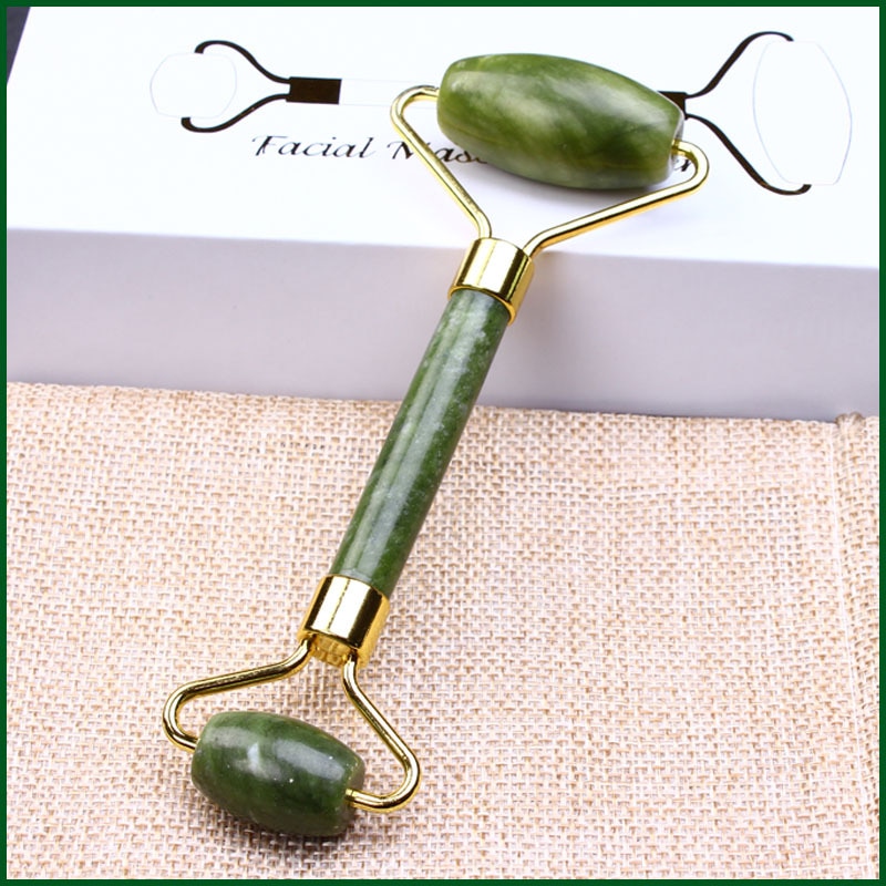 Jade Roller Gua Sha - Hautpflege Quarz Stein Natürliche Gesicht Jade