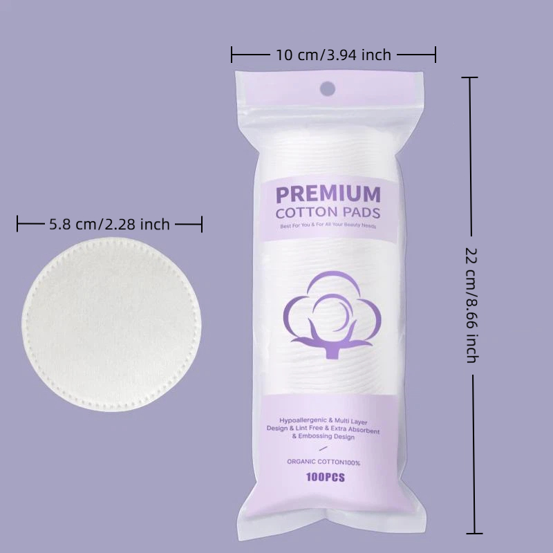 Beauty Makeup Remover - Gesichtsreinigungstücher Make-up-Entferner Schönheits-Kosmetik-Reinigungstücher Einweg-Make-up-Wattepads 100/120 Stück
