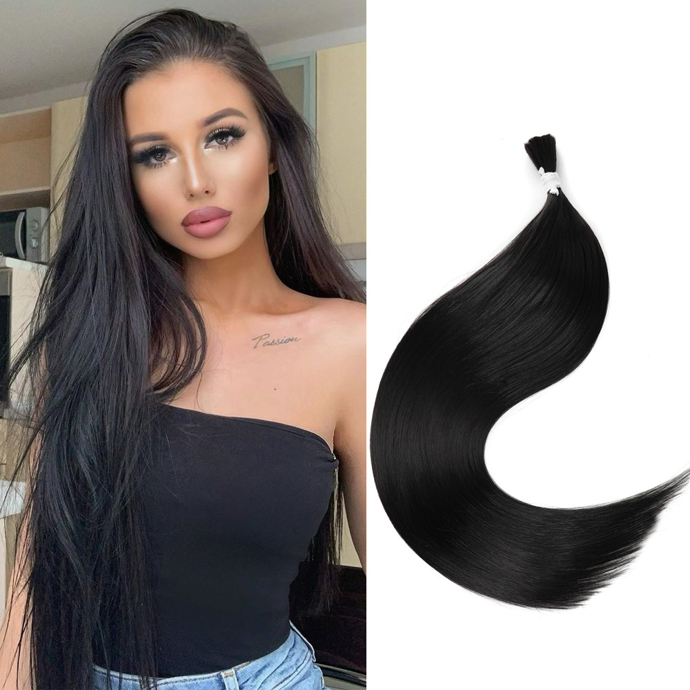 Pure Beauty Hair & Makeup - 28 Zoll Synthetische Glatte Haarbündel Ohne
