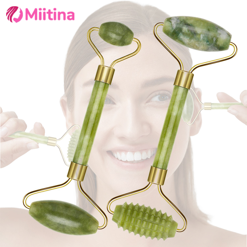 Jade Roller Gua Sha - Natürliche Jade Roller Gesicht Gua Sha