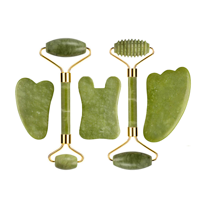 Jade Roller Gua Sha - Natürliche Jade Roller Gua Sha Massage