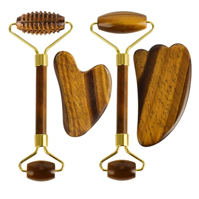 Jade Roller Gua Sha - Natürliche Tigerauge Jade Roller Guasha Schöne