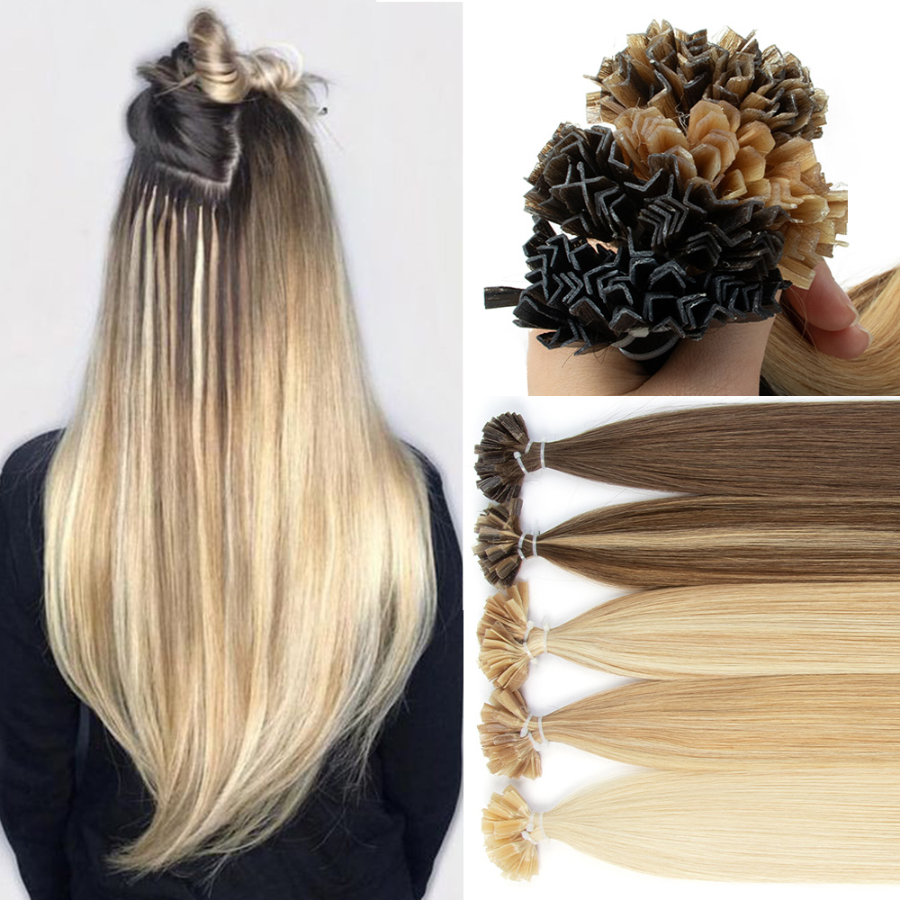 Pure Beauty Hair & Makeup - K Tip Nagelspitzen-Haarverlängerungen, Echthaar, Keratin-Spitze, Hot