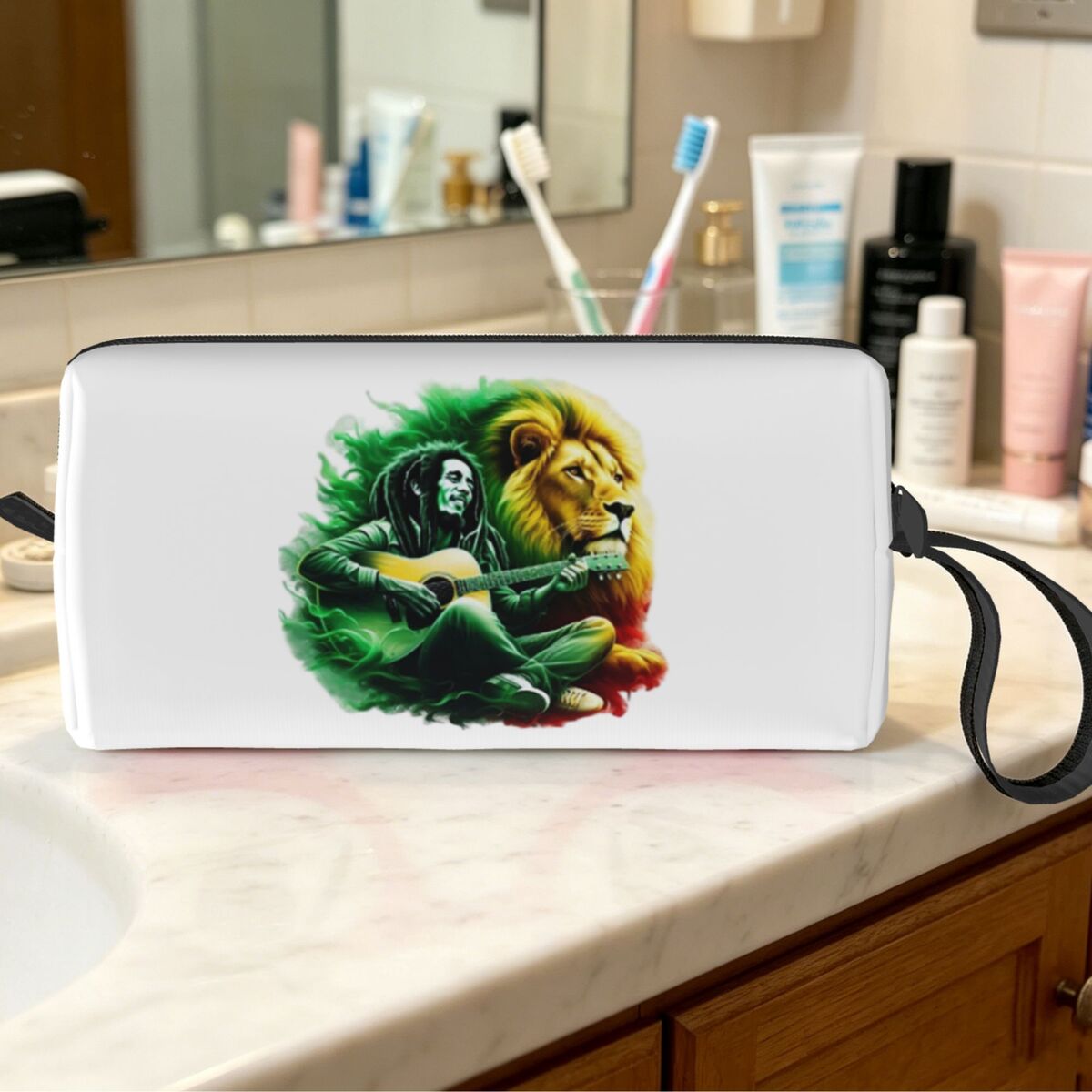 Beauty Love Makeup - Bob Marley One Love Make-up-Tasche, Kosmetik-Organizer,