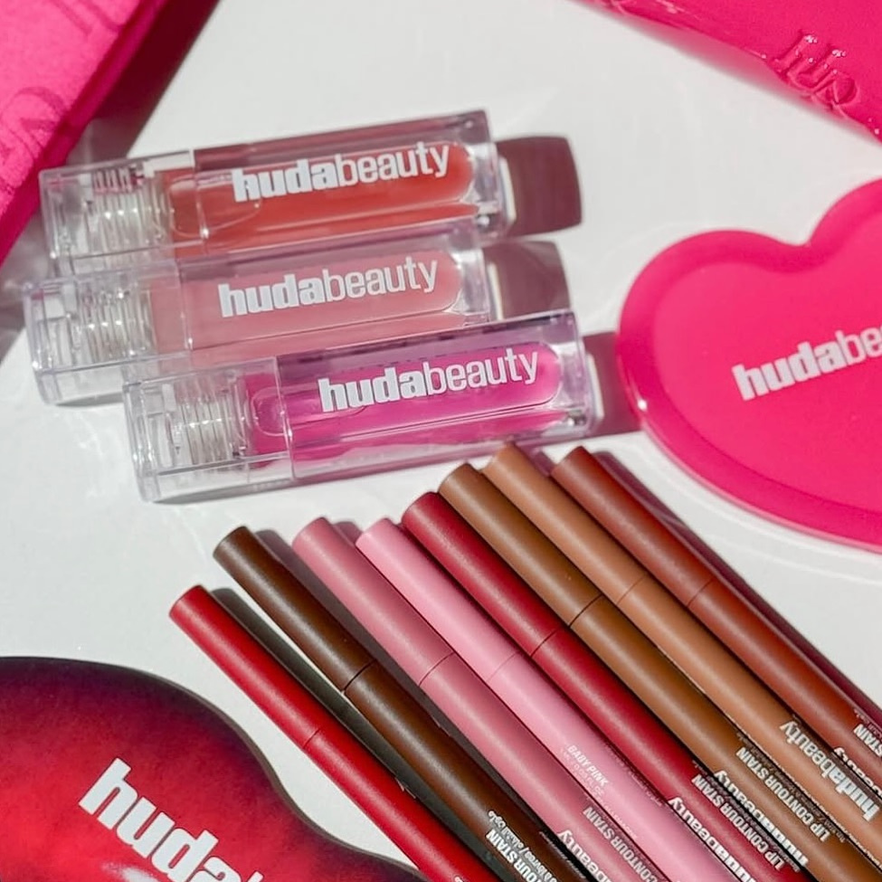 Huda Beauty Makeup Set - 8-Farben-Lipliner-Stift-Set, langlebig, wasserdicht, schweißfest, einfaches Färben,