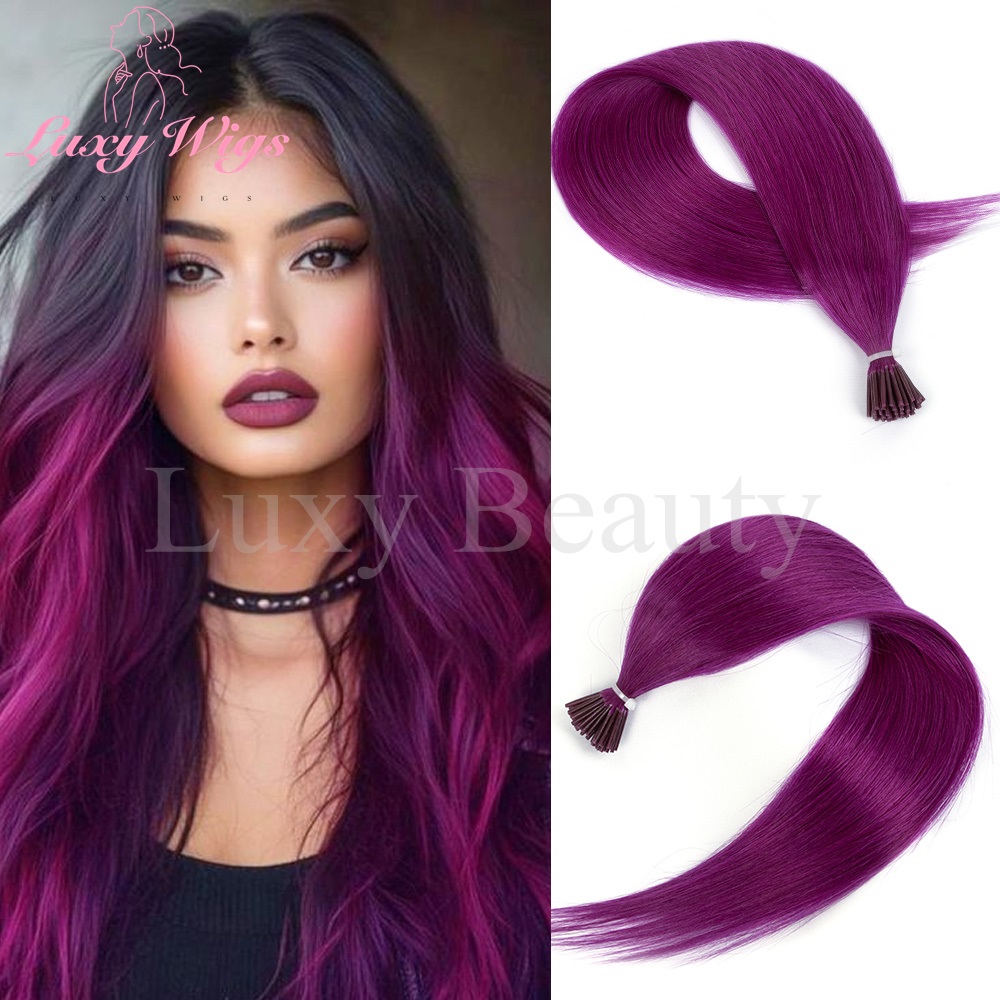 Pure Beauty Hair & Makeup - Farbige Lila I Tip Micro Bead