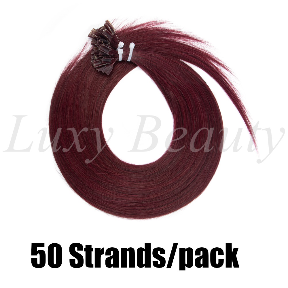 Natürliche Burgunderrote U-Tip – Pure Beauty Hair & Makeup Bewertung und Preis