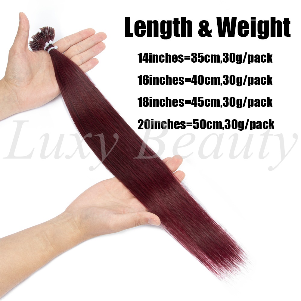 Natürliche Burgunderrote U-Tip – Pure Beauty Hair & Makeup Bewertung und Preis