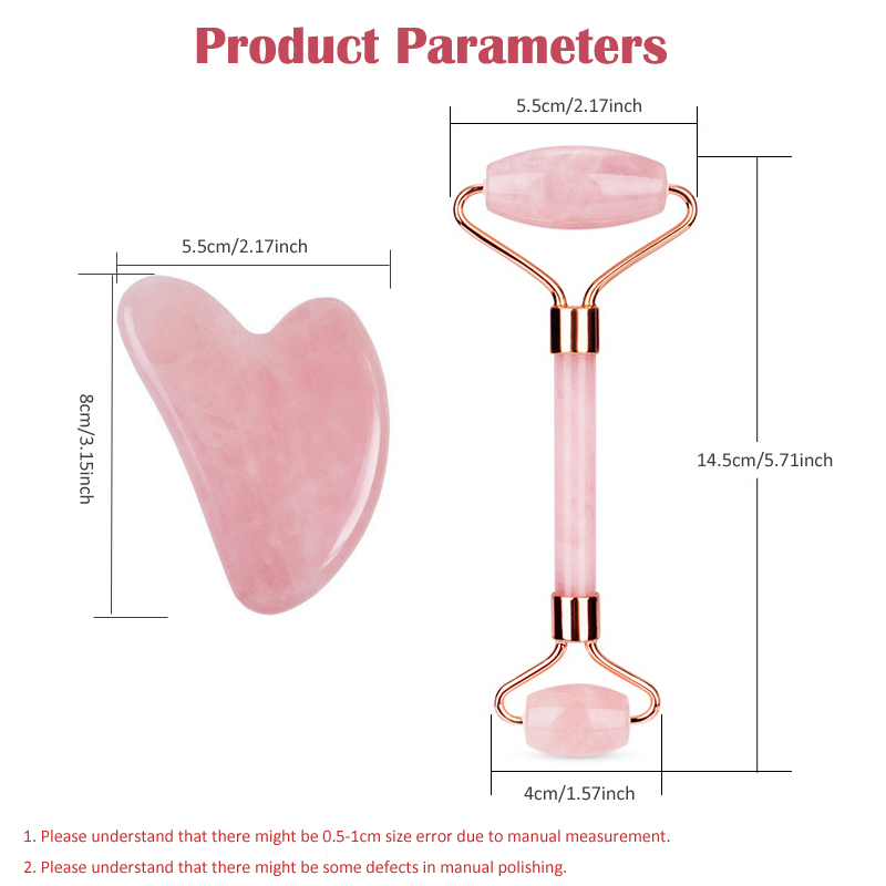 Natürliche Rose Quartz Jade Ro – Jade Roller Gua Sha Bewertung und Preis