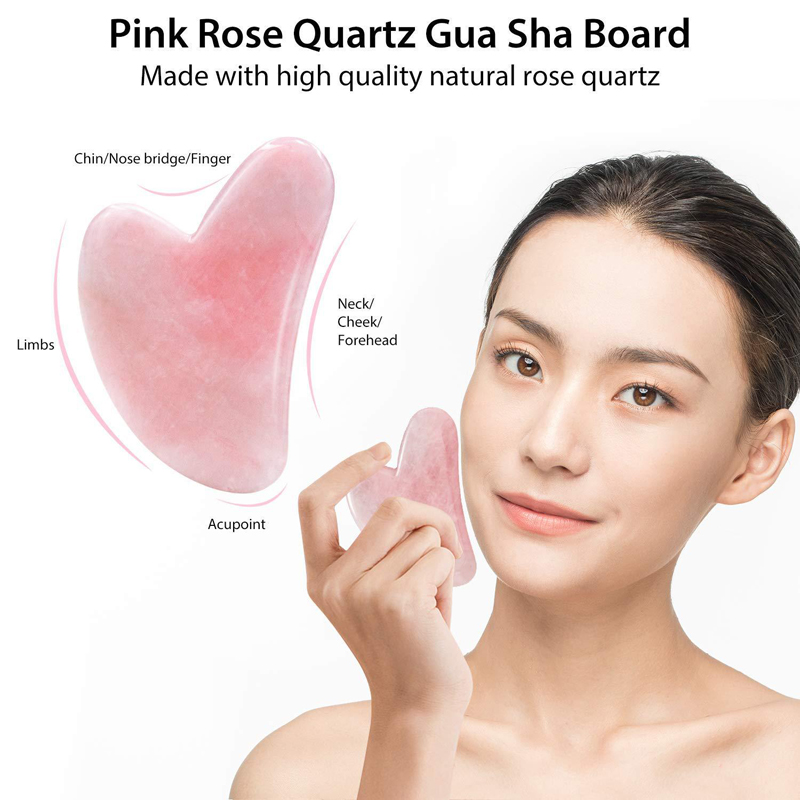 Natürliche Rose Quartz Jade Ro – Jade Roller Gua Sha Bewertung und Preis