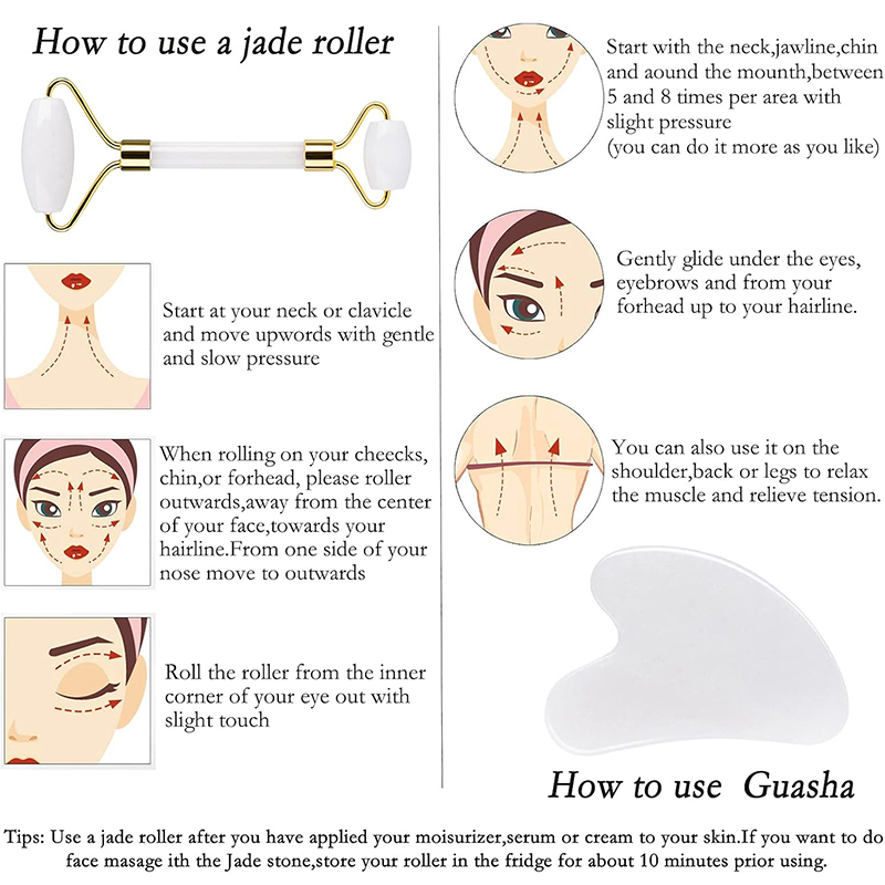 Natürliche Jade Roller Gesicht – Jade Roller Gua Sha Bewertung und Preis