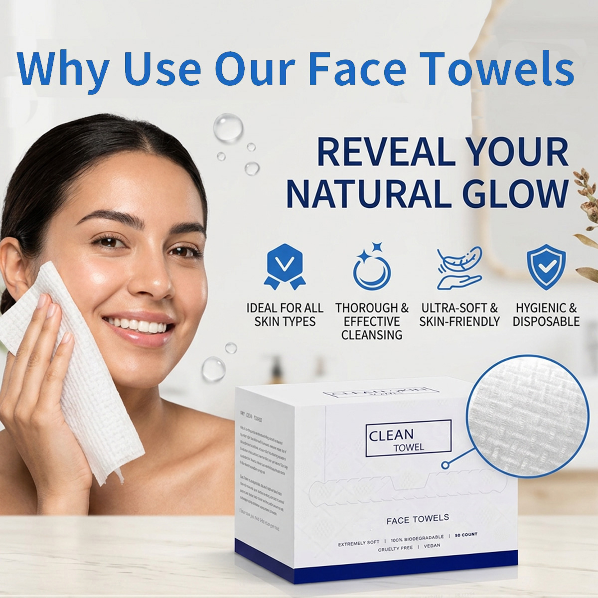 50 Stück/Box Einweg-Gesichtstü – Beauty Makeup Remover Bewertung und Preis