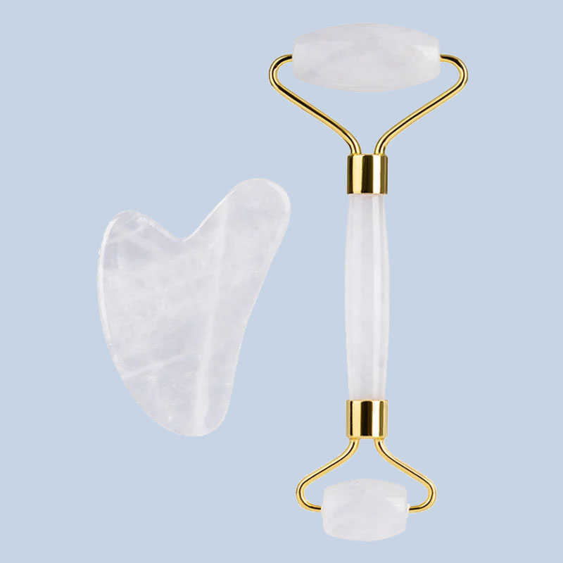 Natürliche Weiße Kristall Gesi – Jade Roller Gua Sha Bewertung und Preis